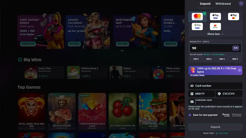 Need for Slots Bank Transfer