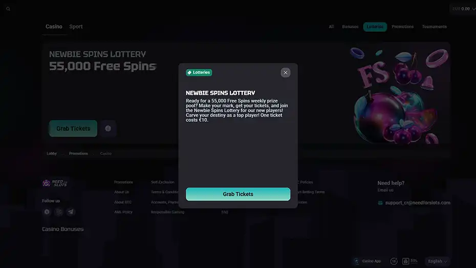 Need for Slots Freespins