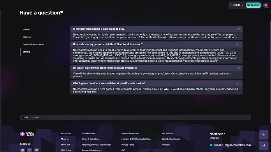 Need for Slots Support