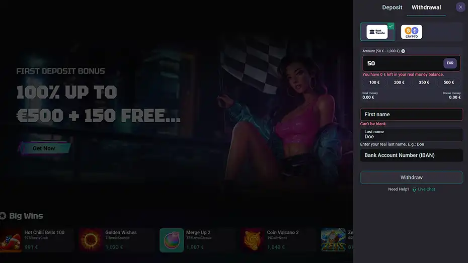 Need for Slots Withdrawal