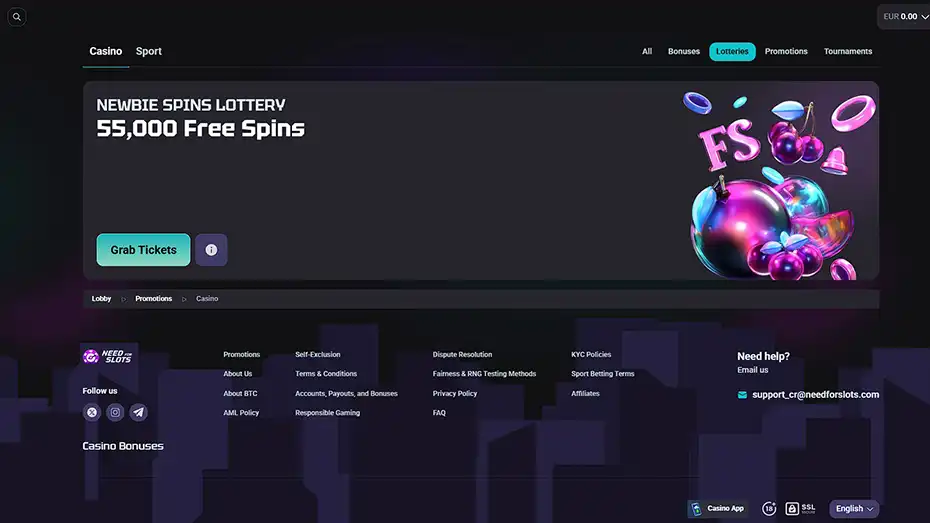 NeedforSlots Freespins