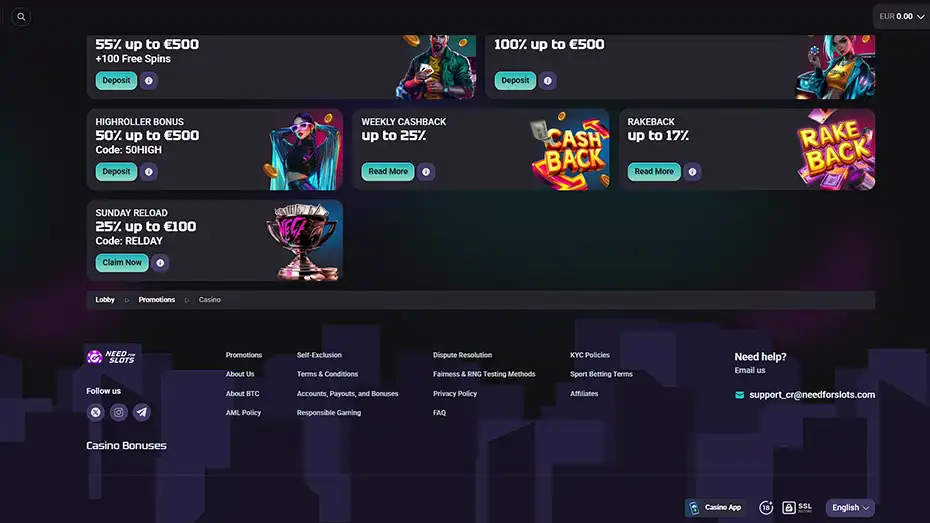 NeedforSlots HighRoller Bonus